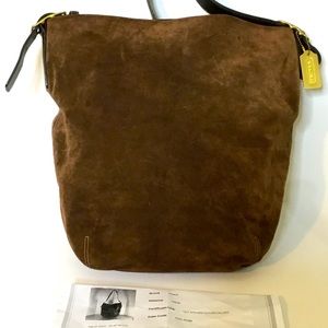 Vtg Coach Legacy Brown Suede Duffle Bag